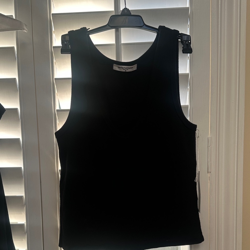perfectwhitetee Classic Black Tank Top